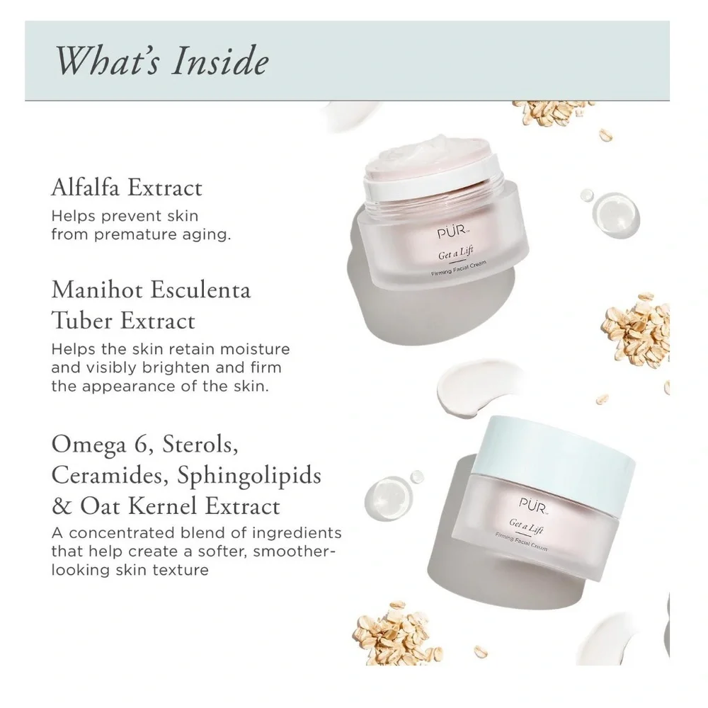 PUR Get A Lift Firming Facial Cream 1.7oz $40 NIP